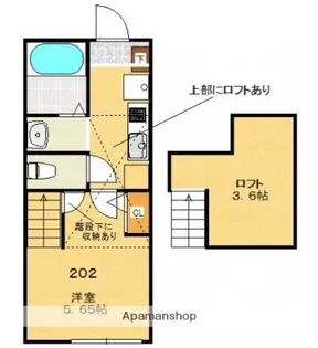 ラクセル三ツ沢【2階】の間取り