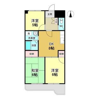 ロイヤルフラット野毛山弐番館【4階】の間取り