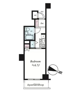 マリーヌ吉野町【11階】の間取り