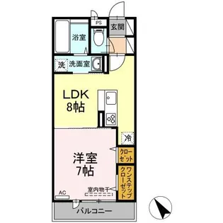 ソシア B【2階】の間取り