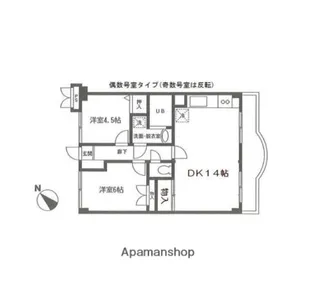 シャンテメゾン井上NO.6【3階】の間取り