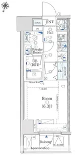 エストゥルース横濱吉野町【8階】の間取り