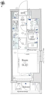 エストゥルース横濱吉野町【10階】の間取り