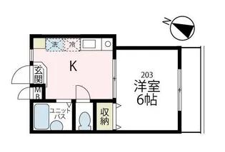 レジデンスフォーユー【203号室号室】の間取り