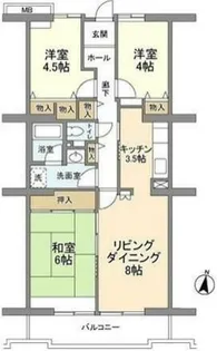 コーポレート中央林間1号棟【1階】の間取り