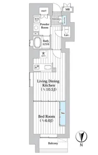 CHIEN VIVERRIN(シヤン・ヴィヴラン)【4階】の間取り