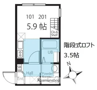 パックスマーレ【2階】の間取り