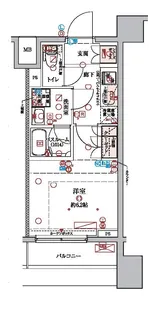 ラクラス横浜【7階】の間取り