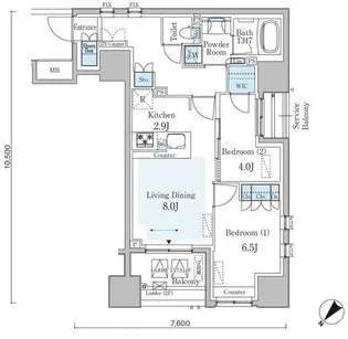 GRAN PASEO横濱関内PREMIUM【11階】の間取り
