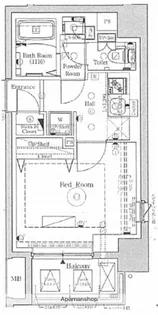 エステムコート横濱反町【3階】の間取り