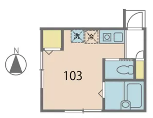 7THコーポ善行【103号室号室】の間取り