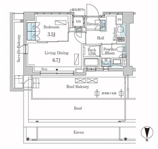ラティエラ武蔵小杉【6階】の間取り