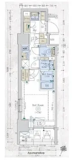 GENOVIA阪東橋ⅡSKYGARDEN【6階】の間取り