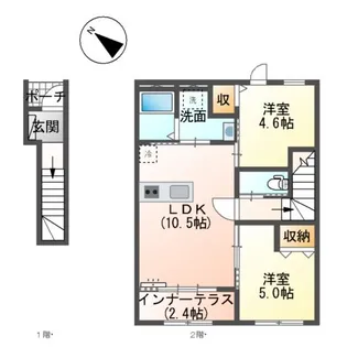 ファインハイムC【2階】の間取り