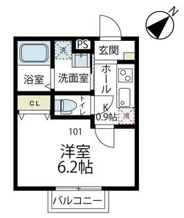 ピコハイツ【101号室号室】の間取り