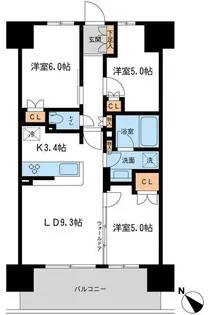 BLESS宮崎台【12階】の間取り