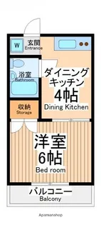 第2こみねハイツ【1階】の間取り