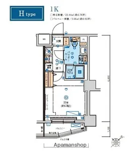 リヴシティ横濱ヒルサイドテラス【4階】の間取り