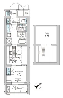 パークアクシス北千束MOCXION【1階】の間取り