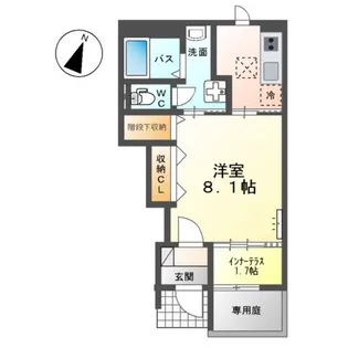 コーポときわぎ【1階】の間取り