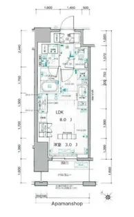 デュオステージ横濱桜木町【11階】の間取り