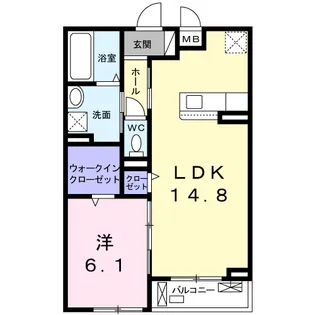 アーバンウッド【203号室】の間取り