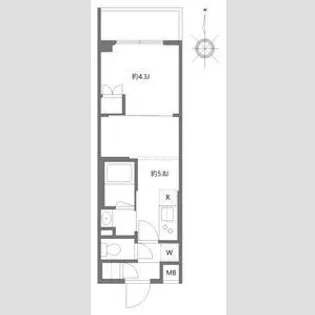 ハーモニーレジデンス蒲田アートヴィラ【2階】の間取り