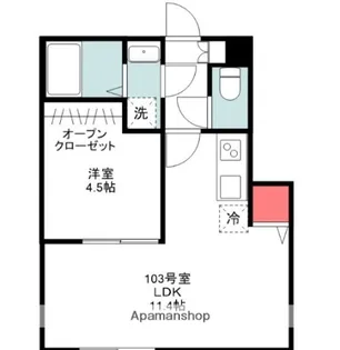 木もれ陽の丘MONREFUGE青葉台【1階】の間取り