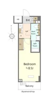 GENOVIA川崎鈴木町SKYGARDEN【4階】の間取り