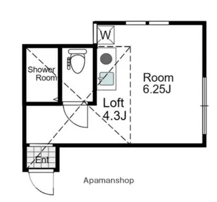 ユナイト吉野町アルバータの杜【1階】の間取り
