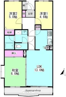 エスポワール文ヶ岡【2階】の間取り