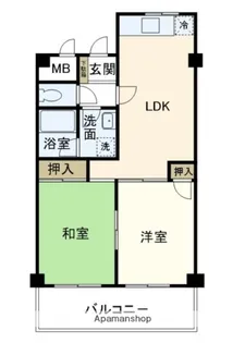 名瀬ハイツ【2階】の間取り