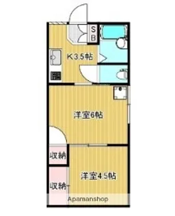 第6ヤマニコープ【2階】の間取り
