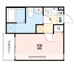 コムディエノ【3階】の間取り