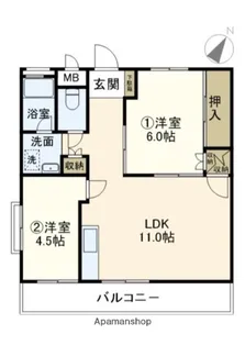 秋葉コーポ【3階】の間取り