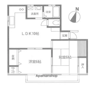 フラワー湘南【2階】の間取り