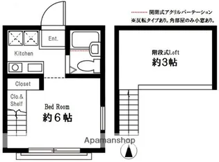 ハーミットクラブハウス峰岡B棟【2階】の間取り