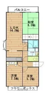 フジヒルズ【3階】の間取り