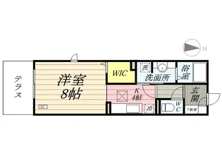 LUANA湘南【105号室】の間取り