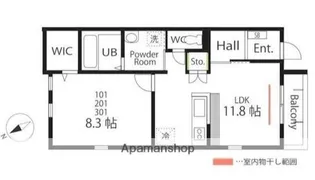 ハーミットクラブハウストゥギャザーWITH弘明寺【1階】の間取り