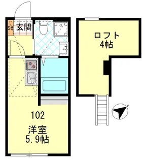 LANA・大津【1階】の間取り