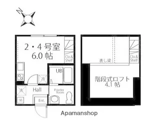 ハーミットクラブハウス戸塚踊場B棟【2階】の間取り