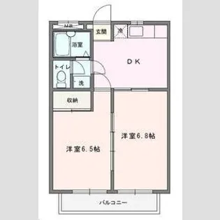 ラ・グリューⅣ【13号室】の間取り