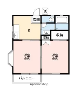 武市ハイツB【2階】の間取り