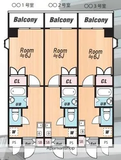 アーバンハイツⅠ【6階】の間取り
