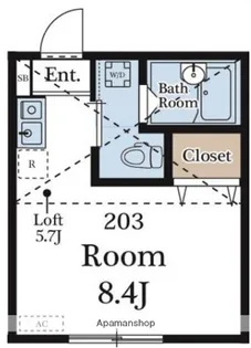 フォンテーヌ井土ヶ谷【1階】の間取り