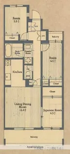 ベルヴィ能見台A棟【1階】の間取り