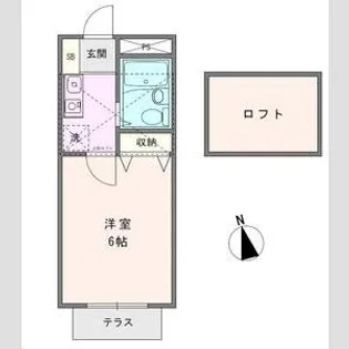 ビューパレス茅ヶ崎【105号室】の間取り