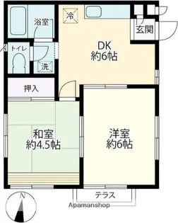 ハイムライラックB【1階】の間取り