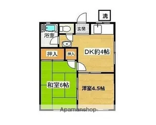 寿ハイツ【2階】の間取り